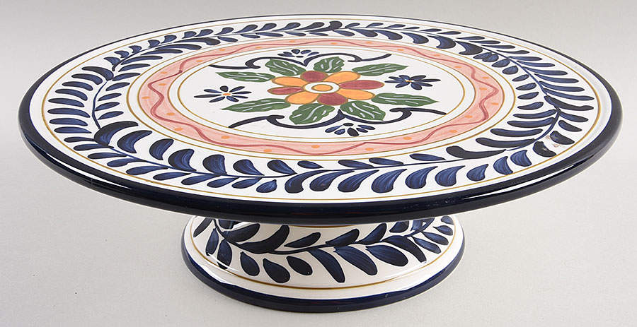 Talavera 12" Diameter Pedestal Cake Stand by Tabletops Unlimited-1