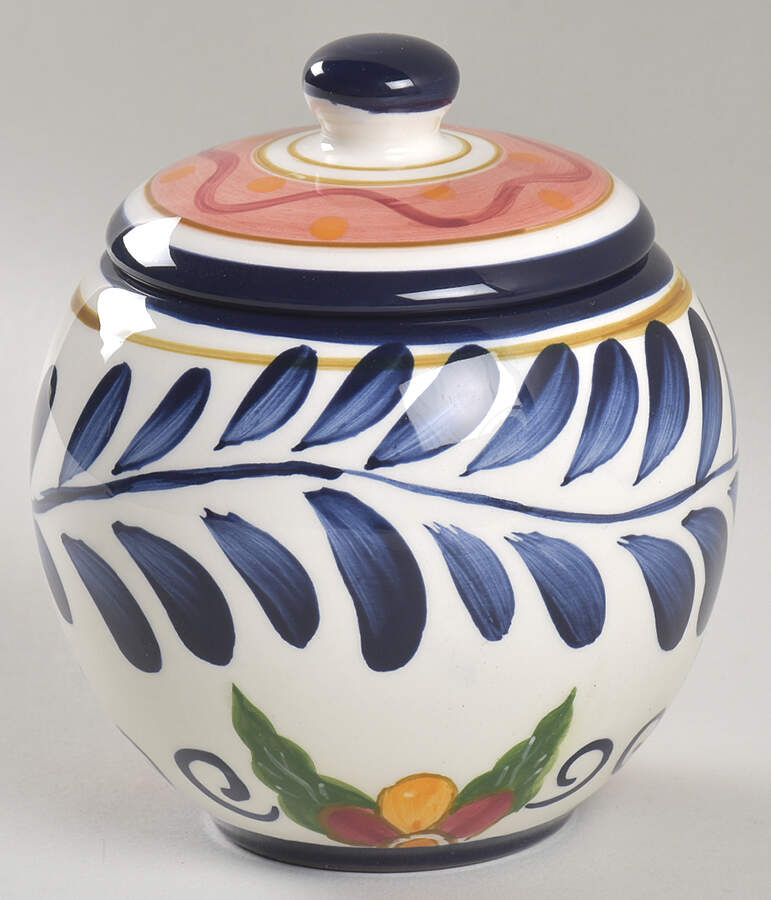 Talavera Sugar Bowl & Lid by Tabletops Unlimited-1