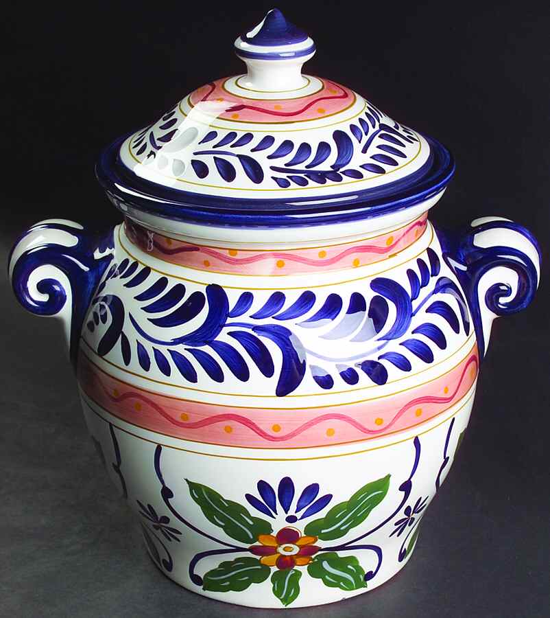 Talavera Cookie Jar & Lid by Tabletops Unlimited-1