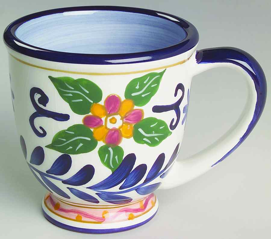 Talavera Footed Mug by Tabletops Unlimited-1