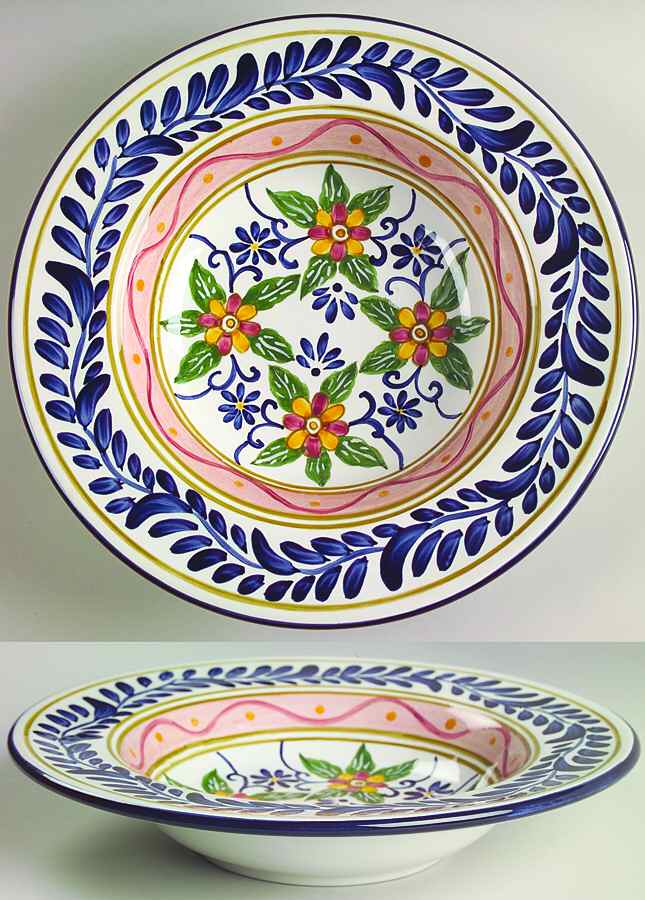 Talavera Large Rim Soup Bowl by Tabletops Unlimited-1
