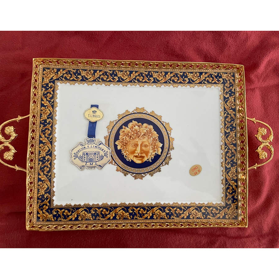 Bacchus 10" Rectangular Tray by T Limoges-1
