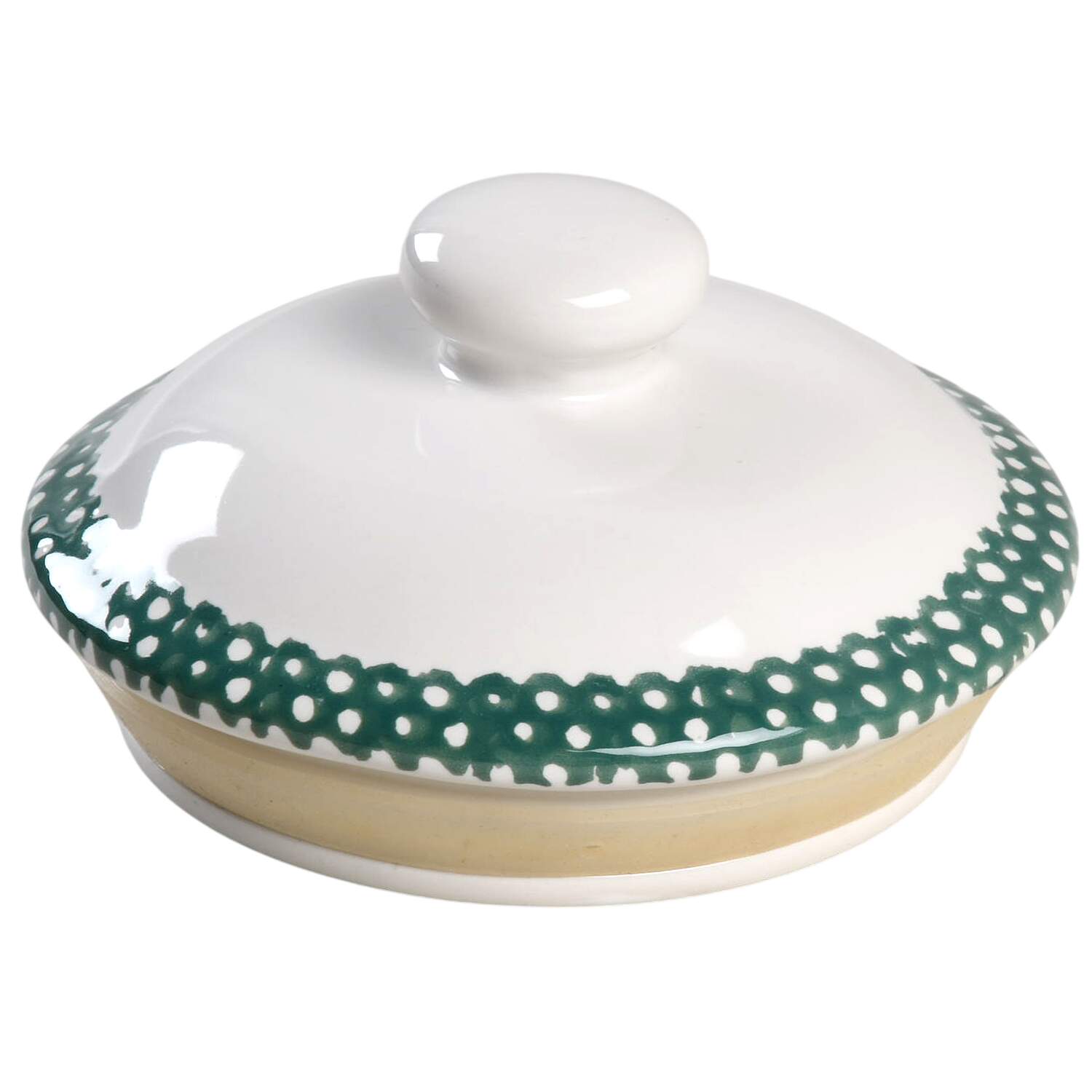 Hearts Green Lid for Large Canister by Tienshan-1