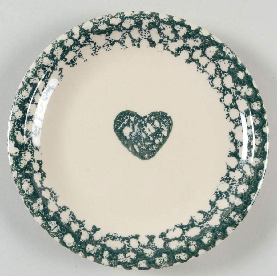 Hearts Green Salad Plate by Tienshan-1