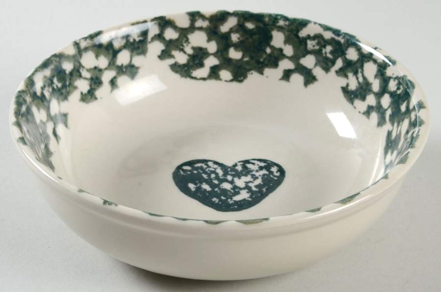 Hearts Green Coupe Cereal Bowl by Tienshan-1