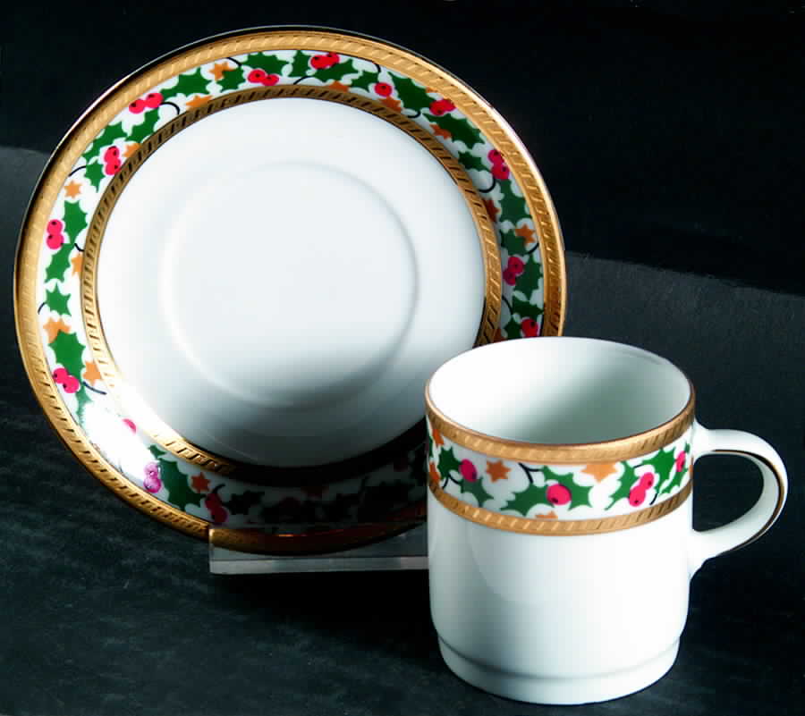 Tir356 Flat Demitasse Cup & Saucer Set by Tirschenreuth-1