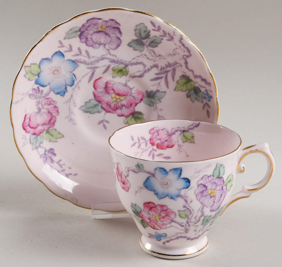 Cathay Footed Cup & Saucer Set by Tuscan - Royal Tuscan-1