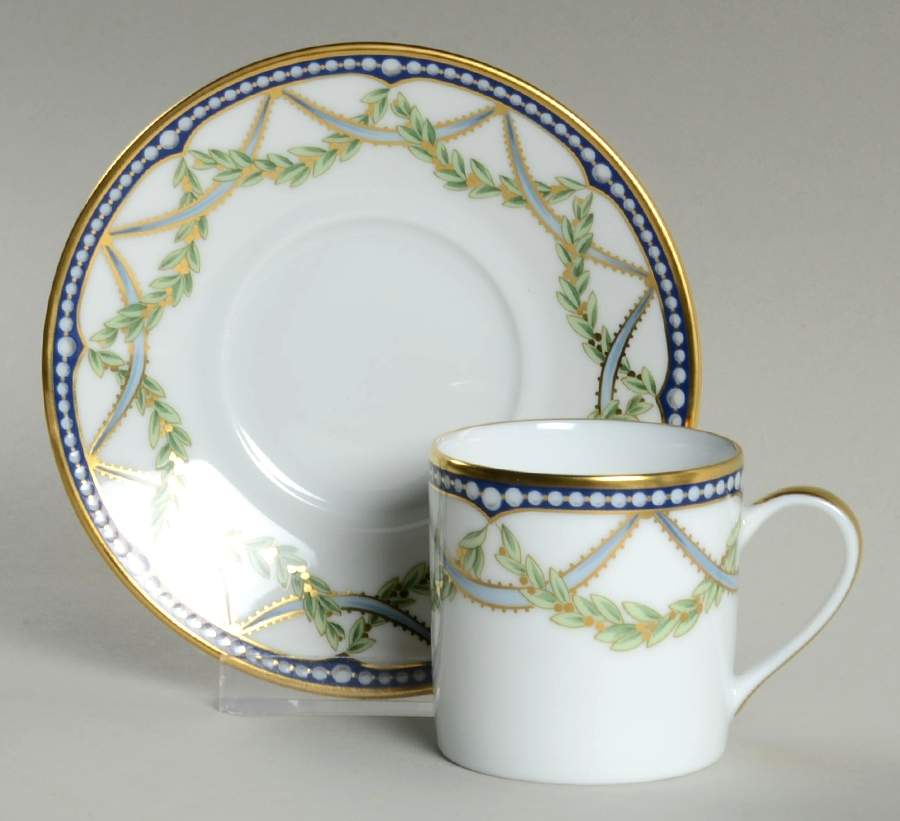 Federal Flat Demitasse Cup & Saucer Set by Tiffany-1