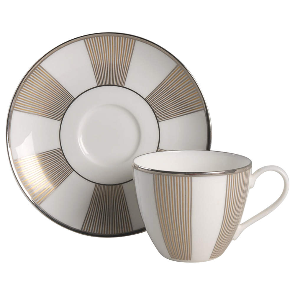 Palladium Flat Cup & Saucer Set by Tiffany-1
