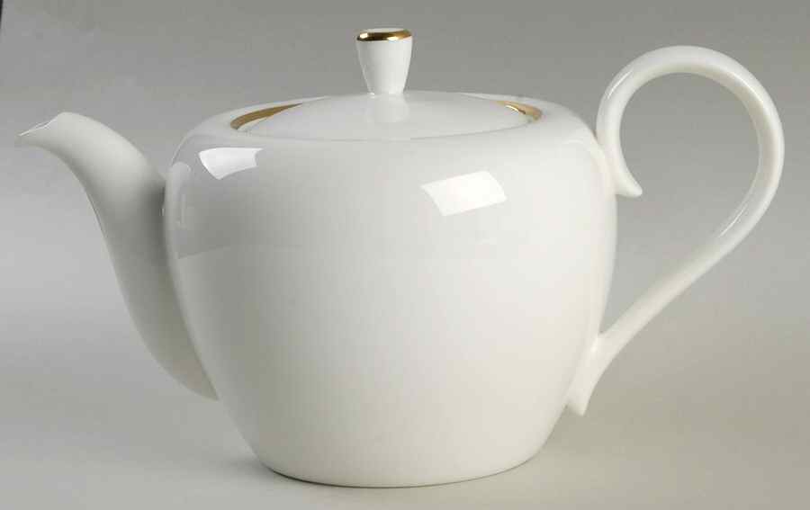 Palladium Band (Gold Trim) Teapot & Lid by Tiffany-1