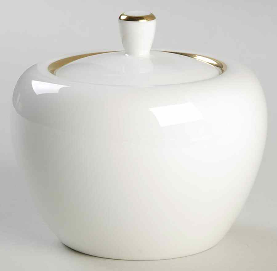 Palladium Band (Gold Trim) Sugar Bowl & Lid by Tiffany-1