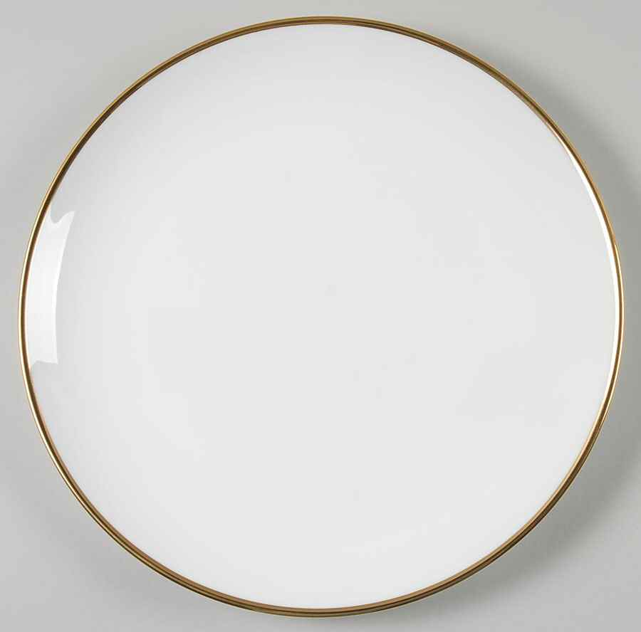 Palladium Band (Gold Trim) Dinner Plate by Tiffany-1