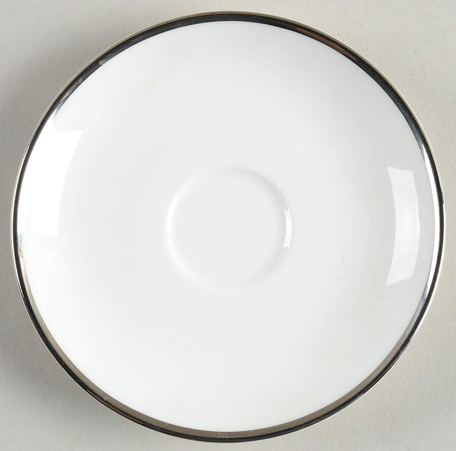 Palladium Band (Platinum Trim) Saucer for Demitasse Cup by Tiffany-1