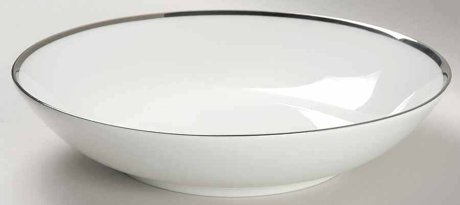 Palladium Band (Platinum Trim) 8" Individual Pasta Bowl by Tiffany-1