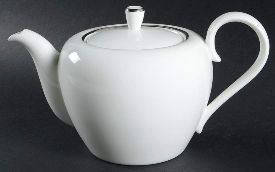 Palladium Band (Platinum Trim) Teapot & Lid by Tiffany-1
