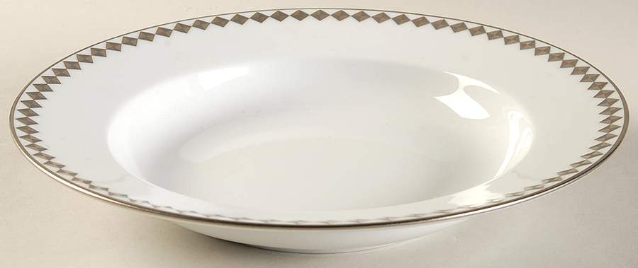 Moderne Platinum Rim Soup Bowl by Tiffany-1