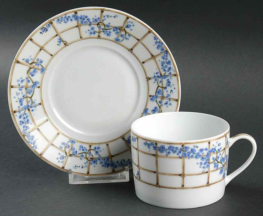 Trellis Flat Cup & Saucer Set by Tiffany-1