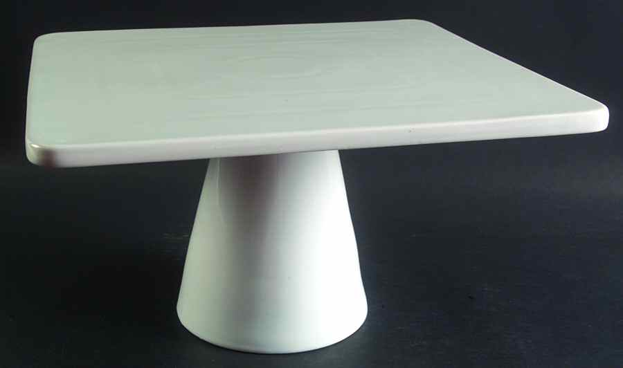 Whiteware 14" Diameter Square Pedestal Cake Stand by Tag Ltd-1