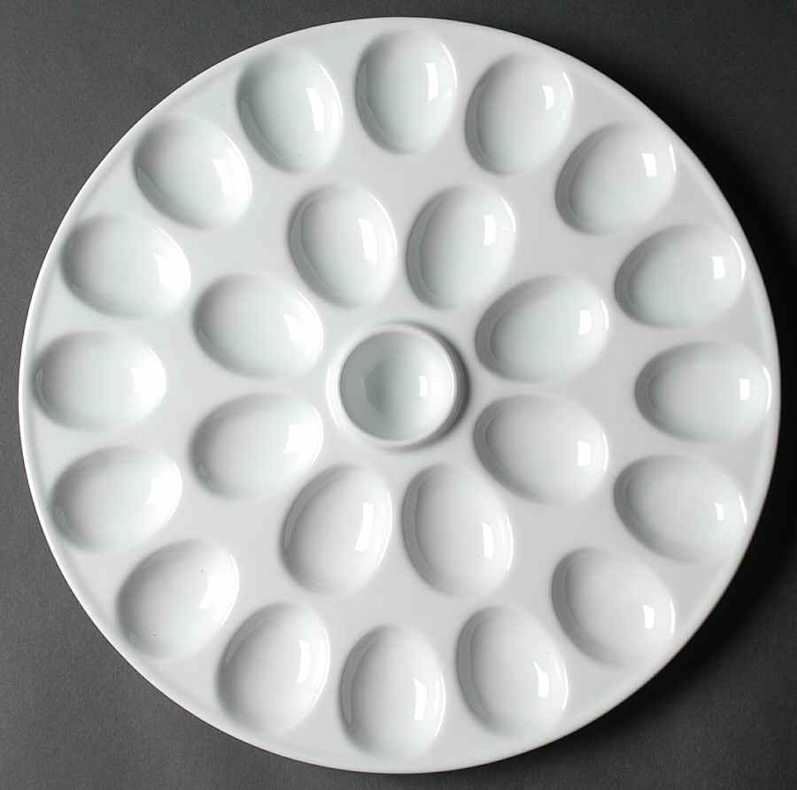 Whiteware Deviled Egg Plate by Tag Ltd-1