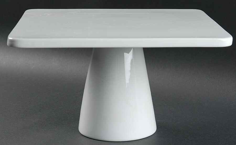 Whiteware 11" Diameter Square Pedestal Cake Stand by Tag Ltd-1