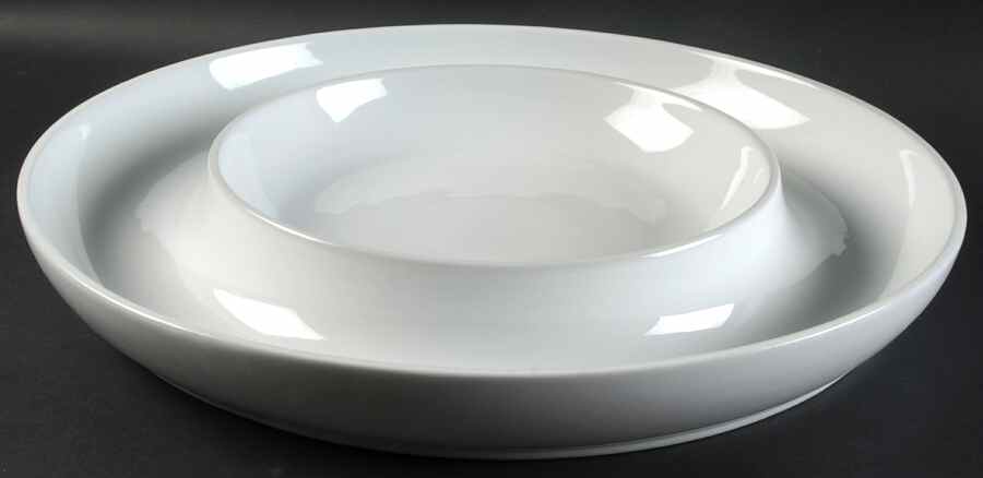 Whiteware 1 Piece Chip & Dip by Tag Ltd-1