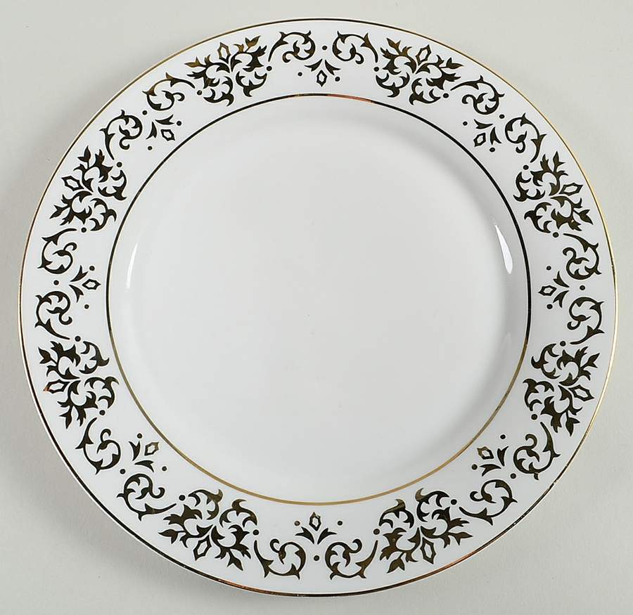 Classic Gold (Gold Scrolls) Dinner Plate by Tienshan-1