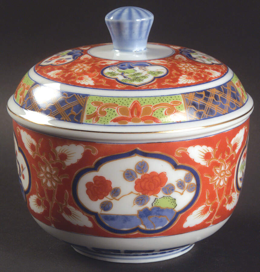 Imari Candy Dish & Lid by Takahashi-1