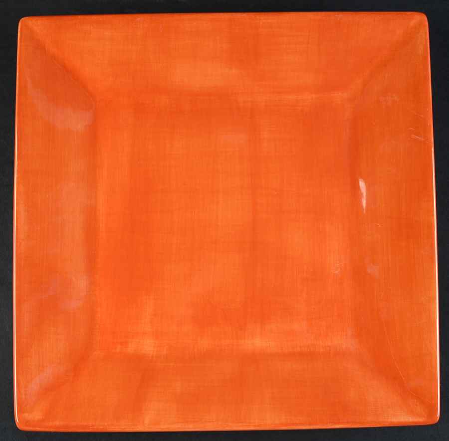 Corsica Clementine (Orange) Square Dinner Plate by Tabletops Unlimited-1
