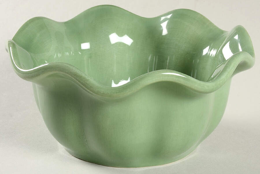 Corsica Sage (Green) Fluted Bowl by Tabletops Unlimited-1