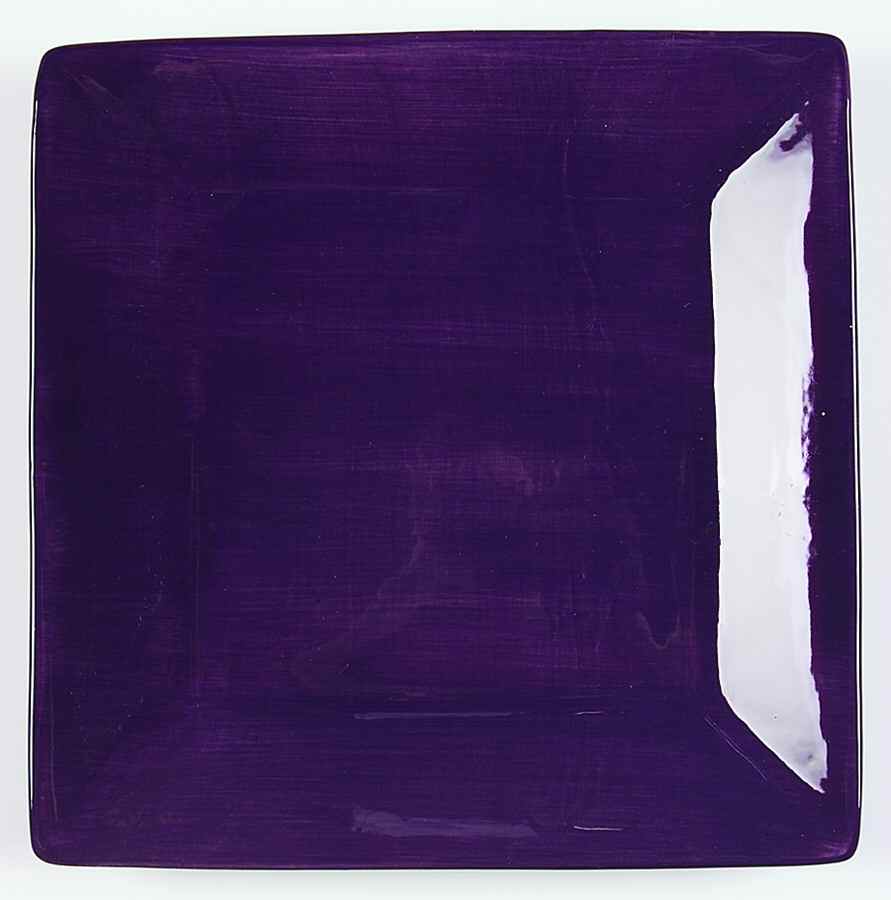 Corsica Plum (Dark Purple) Square Dinner Plate by Tabletops Unlimited-1