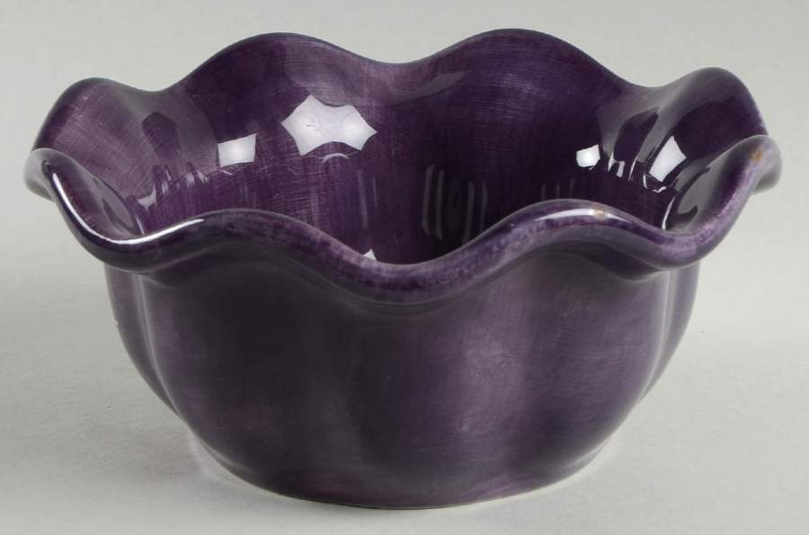 Corsica Plum (Dark Purple) Fluted Bowl by Tabletops Unlimited-1