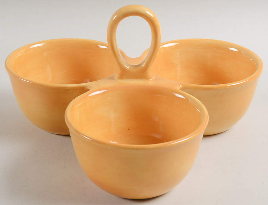 Corsica Butter (Dark Yellow) 3-Part Relish by Tabletops Unlimited-1