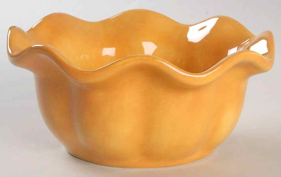Corsica Butter (Dark Yellow) Fluted Bowl by Tabletops Unlimited-1