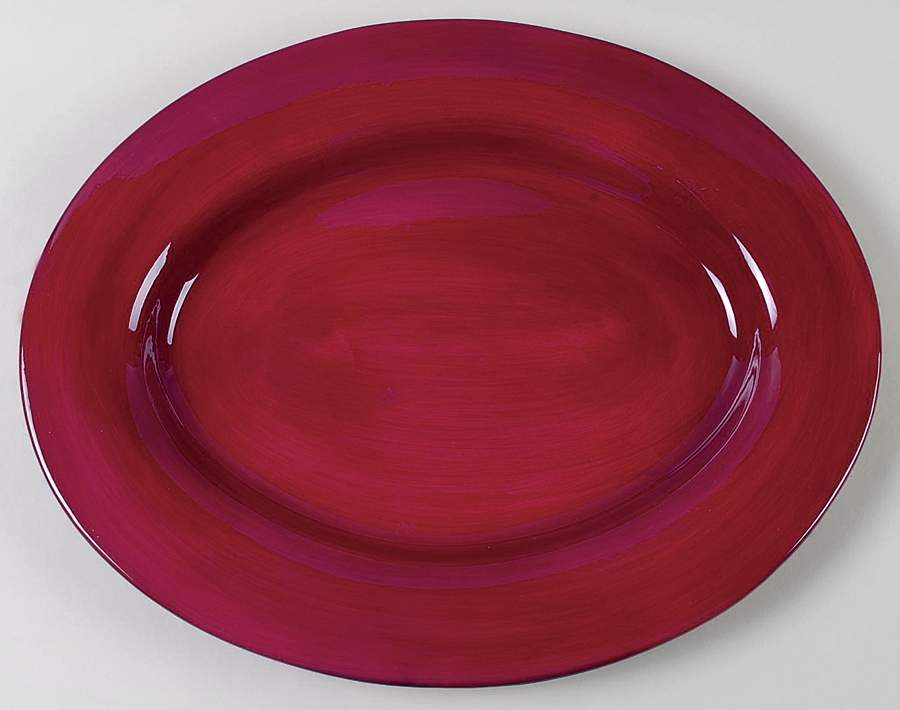 Corsica Cherry (Red) 17" Oval Serving Platter by Tabletops Unlimited-1