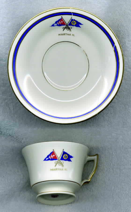 TAT27 Footed Cup & Saucer Set by Tatler of Trenton-1