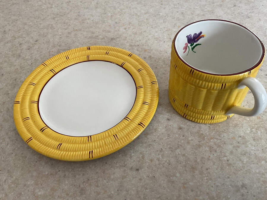 Renee Flat Cup & Saucer Set by Thaxton (Italy)-1