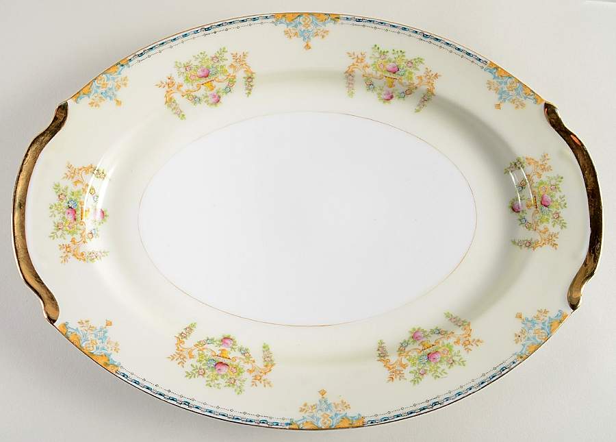 TUI13 16" Oval Serving Platter by Tuillerie (Japan)-1
