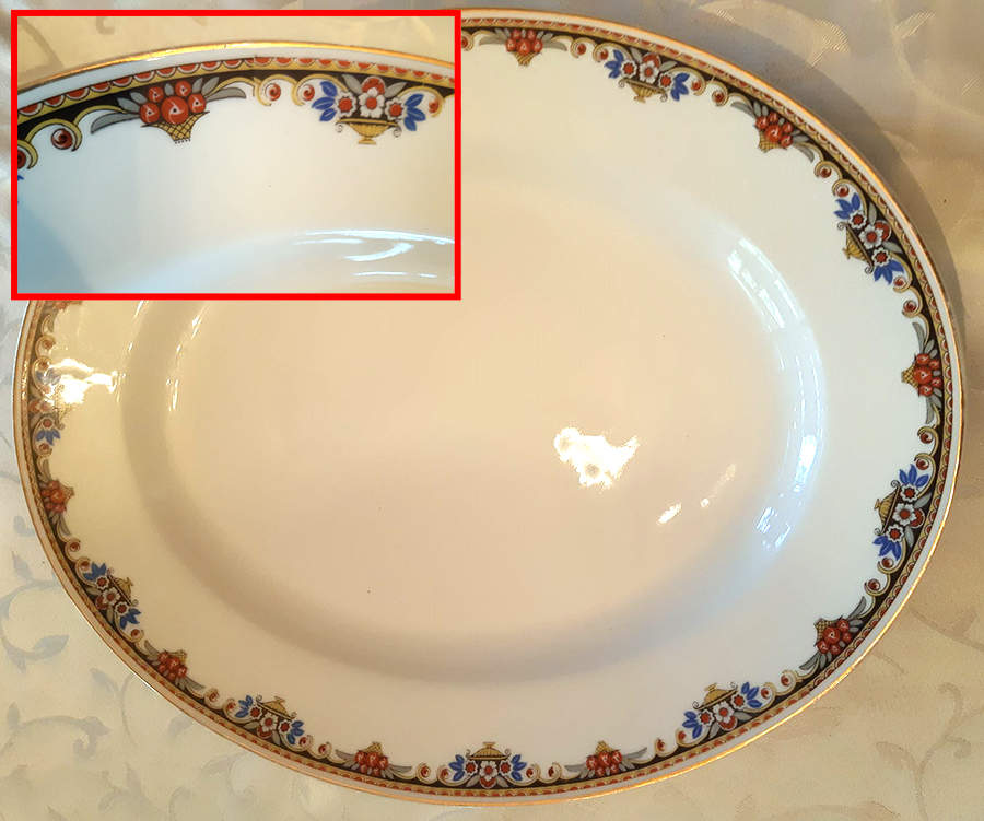 TRV432 12" Oval Serving Platter by Tressemanes & Vogt-1