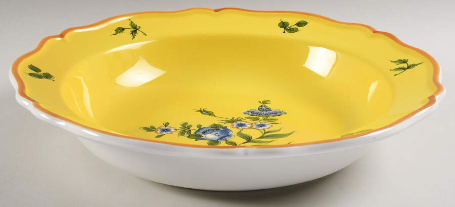 Marseilles Yellow 12" Round Vegetable Bowl by Tiffany-1