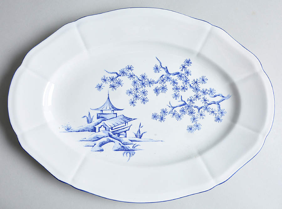 Tiffany Pagoda 15" Oval Serving Platter by Tiffany-1