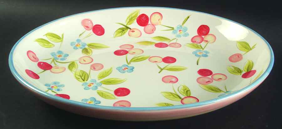 Cherry Blossom 15" Oval Serving Platter by Tabletops Unlimited-1