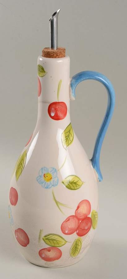 Cherry Blossom Oil Jar & Drizzle Spout by Tabletops Unlimited-1