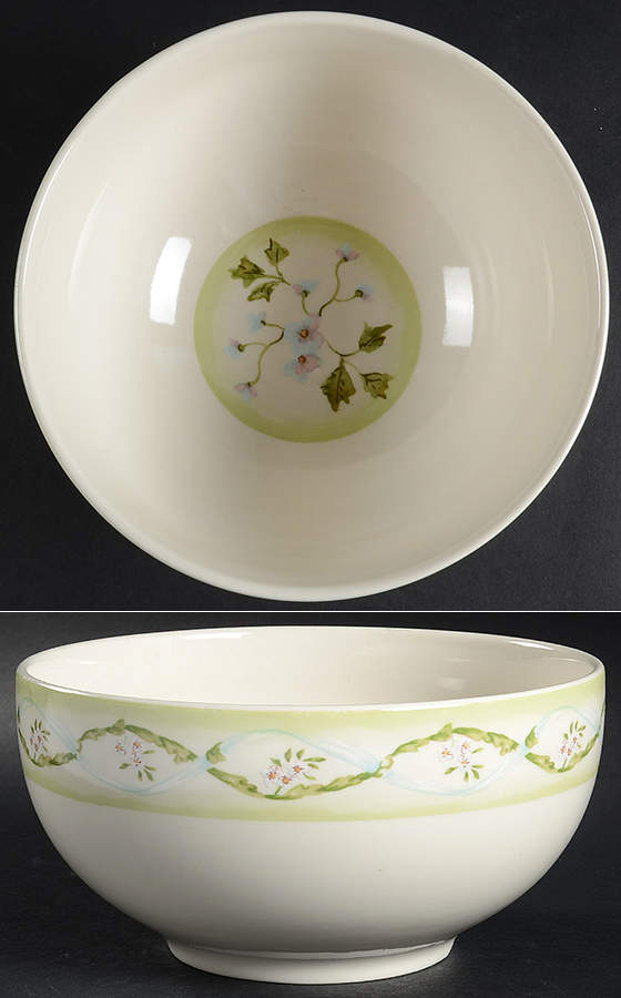 Cottage Trellis Collection 8" Round Vegetable Bowl by Tracy Porter-1