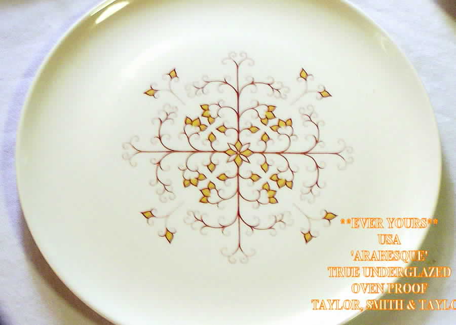 Arabesque Dinner Plate by Taylor, Smith & Taylor (Ts&T)-1