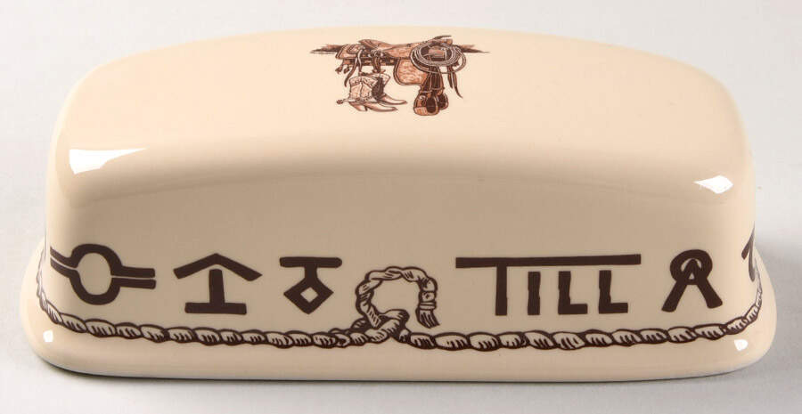 Boots & Saddle Lid for 1/4 Lb Butter by True West-1