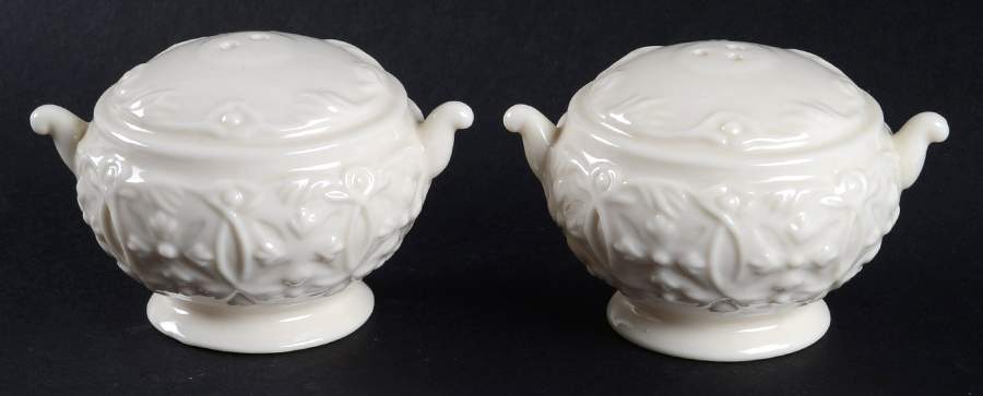 Creamware Salt & Pepper Set by Two's Company-1