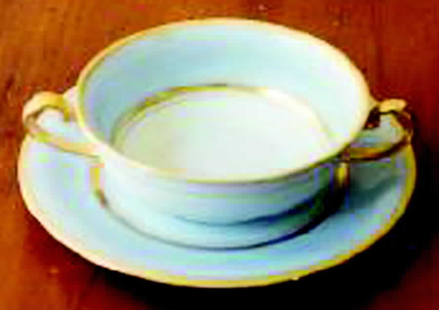THU289 Footed Cream Soup Bowl & Saucer Set by Thun-1