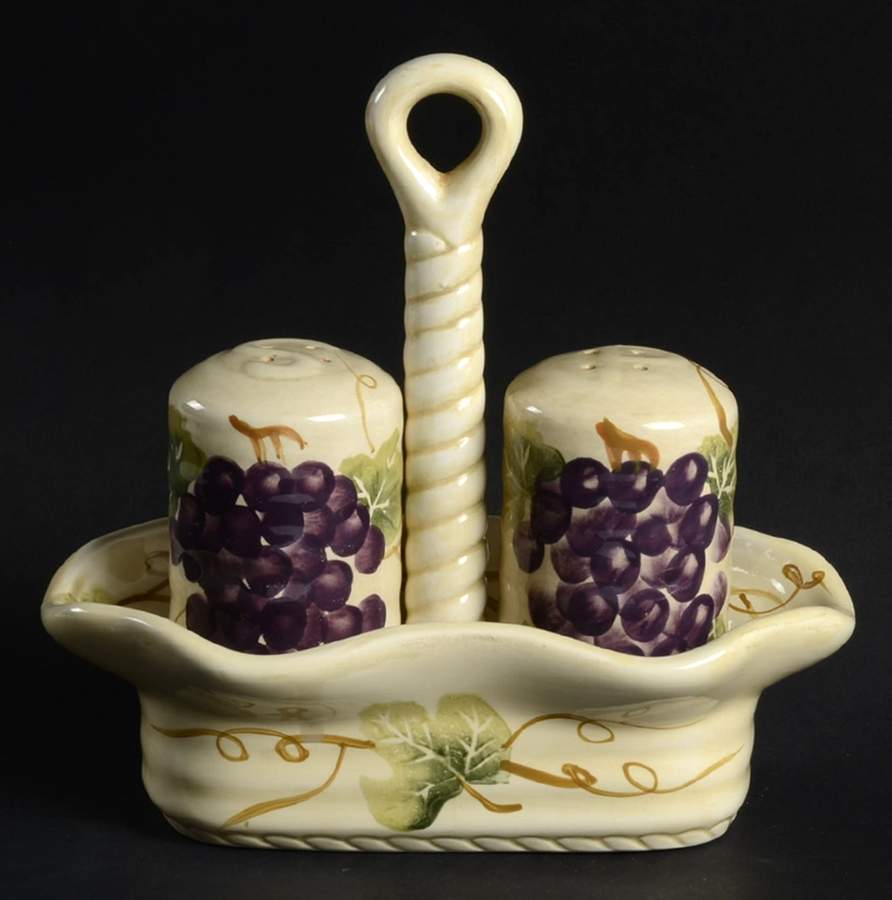 Chianti (3 Pc) Salt & Pepper Tray Set by Tabletops Unlimited-1