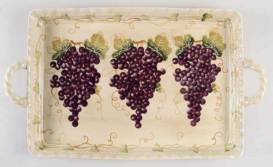 Chianti 23" Rectangular Handled Tray by Tabletops Unlimited-1