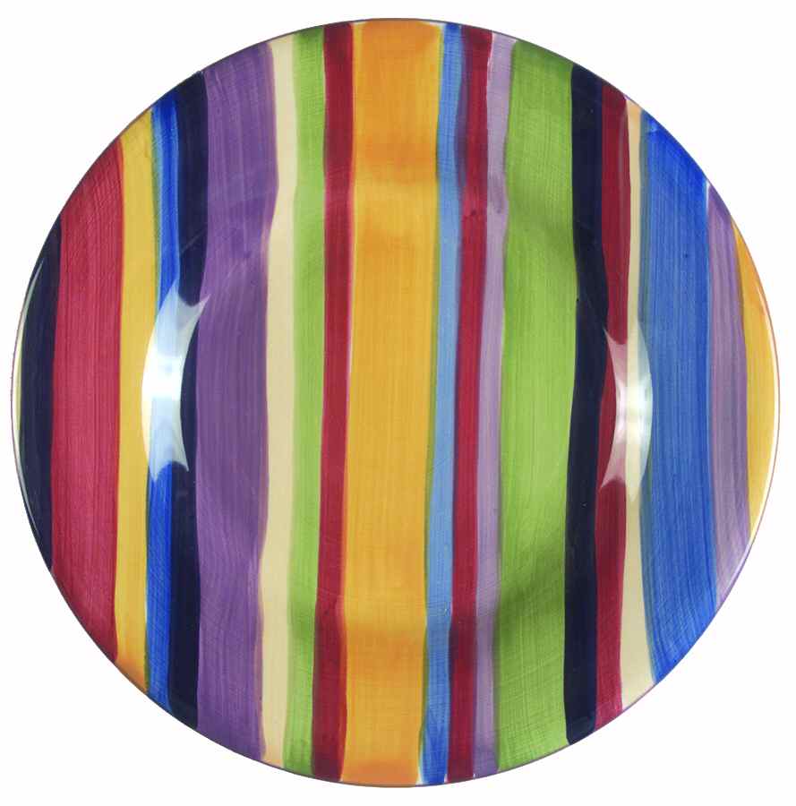 Barcelona Stripes Salad Plate by Tabletops Unlimited-1